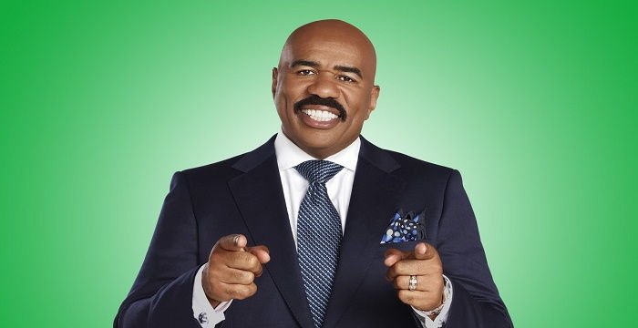 Where did Steve Harvey work before he was famous?